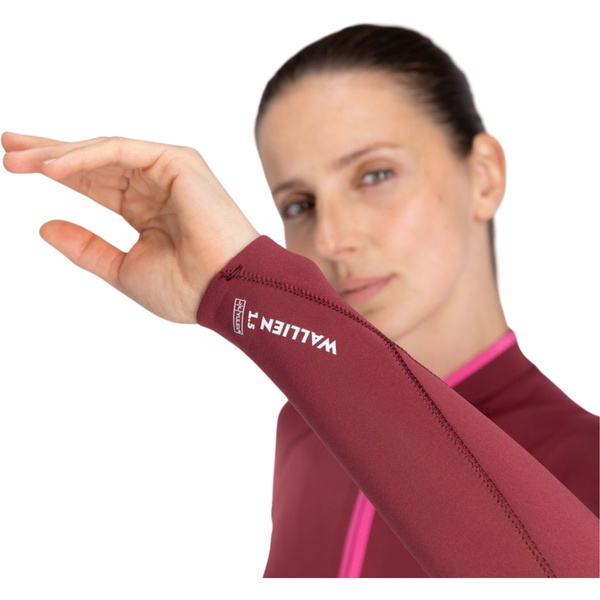 Wallien 1.5mm Front Zip 2026 Womens Horizonia Yulex Springsuit Fato De Mergulho 101006011 - Red